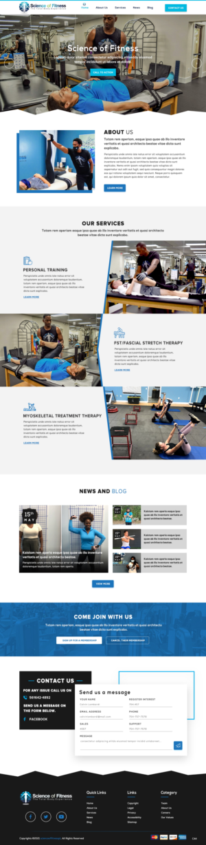 Web Design by pb for Science of fitness, Inc. | Design: #27390648