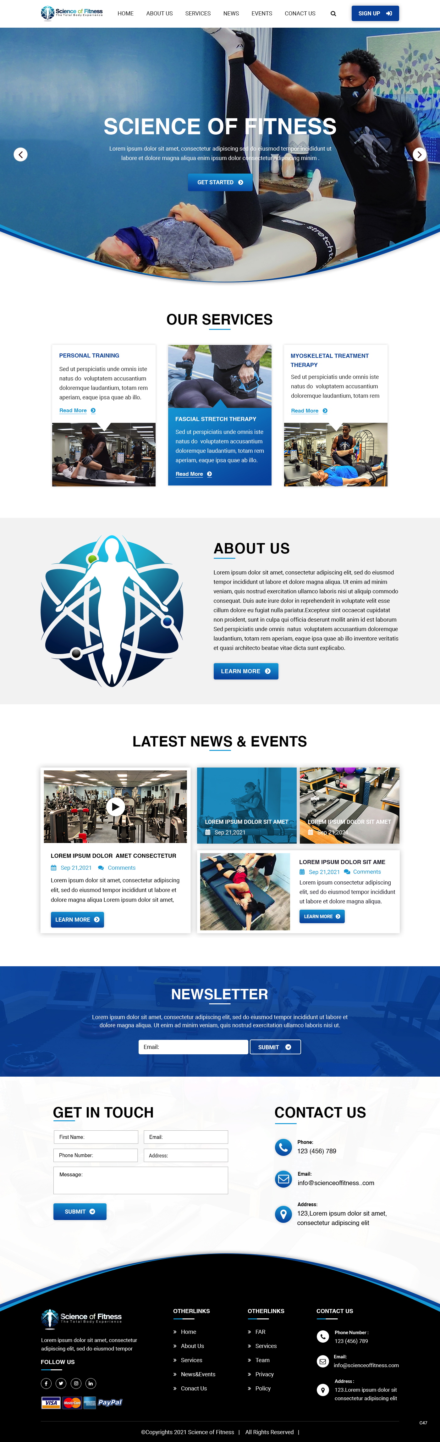 Diseño Web por pb para Science of fitness, Inc. | Diseño #27390649