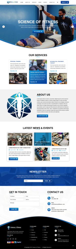 Web Design by pb for Science of fitness, Inc. | Design: #27390649