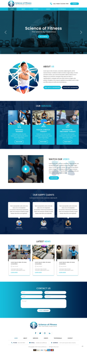Web Design by pb for Science of fitness, Inc. | Design: #27390651