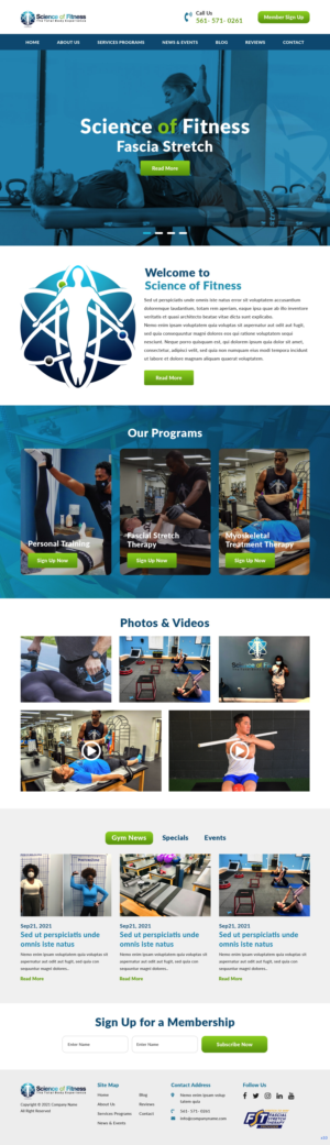 Web Design by pb for Science of fitness, Inc. | Design: #27390654