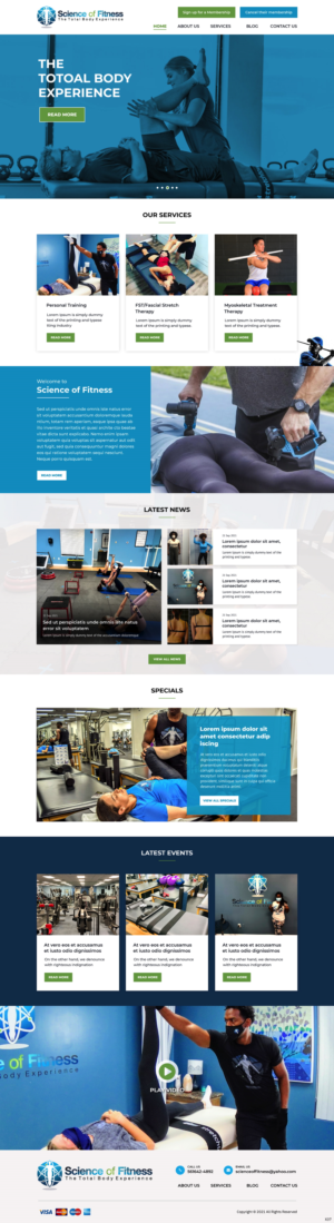 Web Design by pb for Science of fitness, Inc. | Design: #27390655