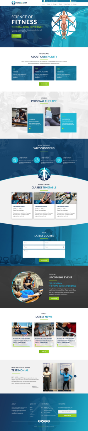 Web Design by sai.designer87 for Science of fitness, Inc. | Design: #27430732
