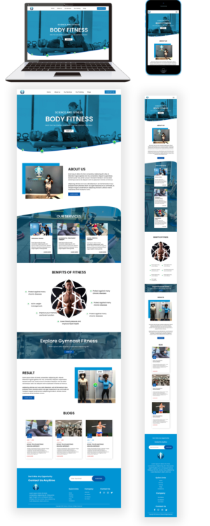 Web Design by Adeel Rahman for Science of fitness, Inc. | Design: #27405346