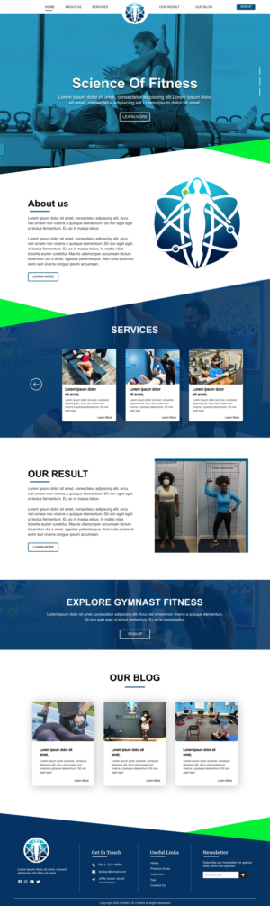 Web Design by Adeel Rahman for Science of fitness, Inc. | Design: #27406204