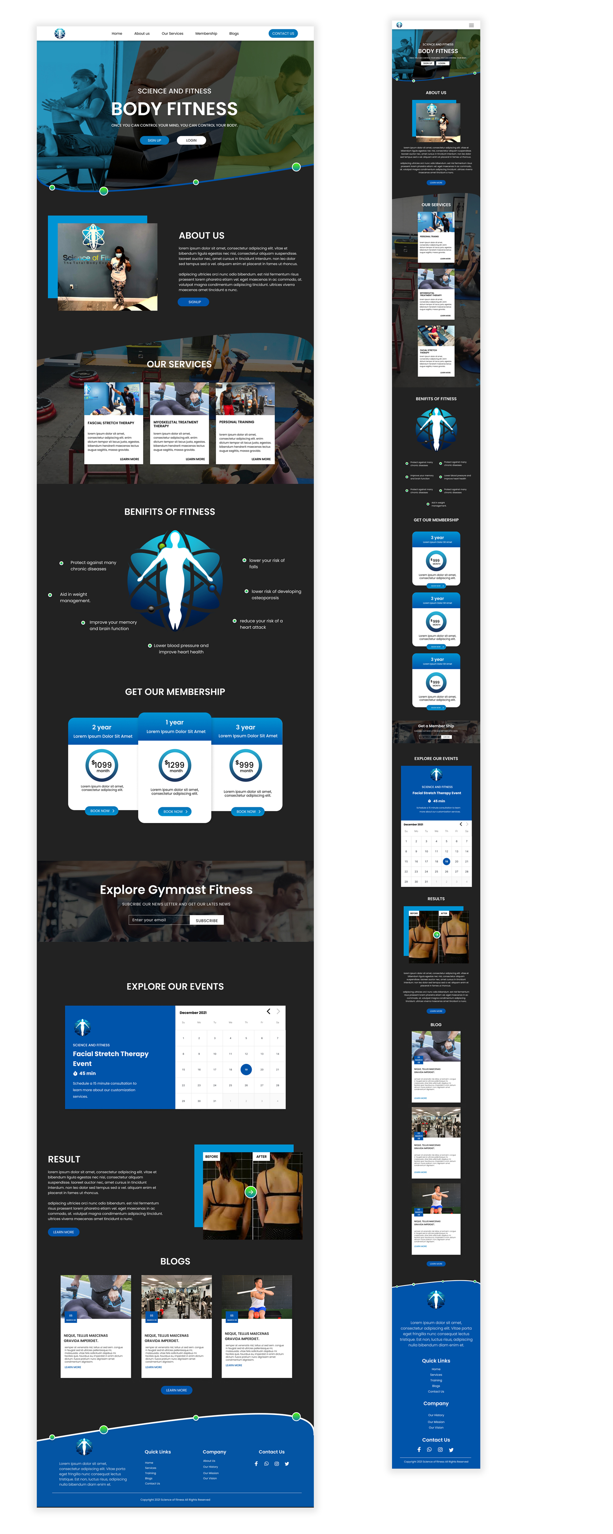 Web Design by Adeel Rahman for Science of fitness, Inc. | Design #27423753
