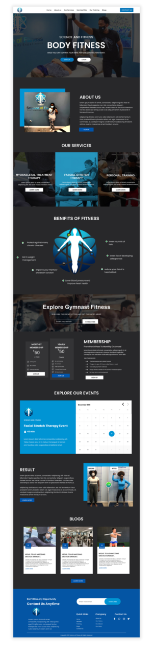 Web Design by Adeel Rahman for Science of fitness, Inc. | Design: #27429678