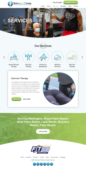 Web Design by Starlyn DS for Science of fitness, Inc. | Design: #27511520