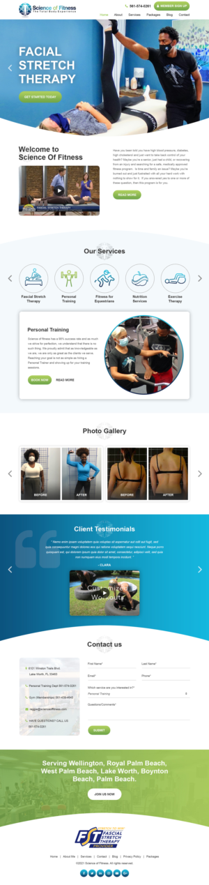 Web Design by Starlyn DS for Science of fitness, Inc. | Design: #27511535