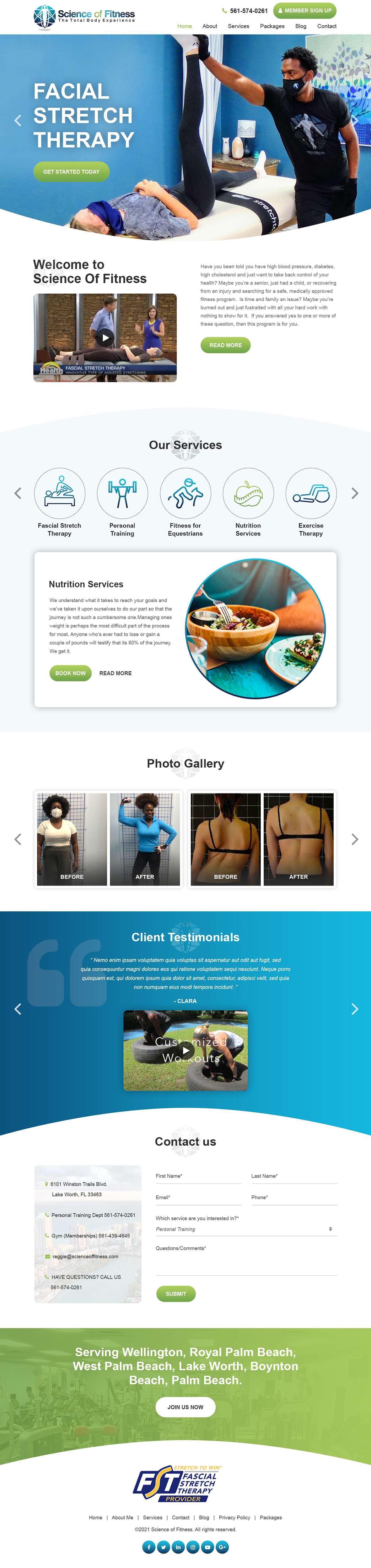 Web Design by Starlyn DS for Science of fitness, Inc. | Design #27511537