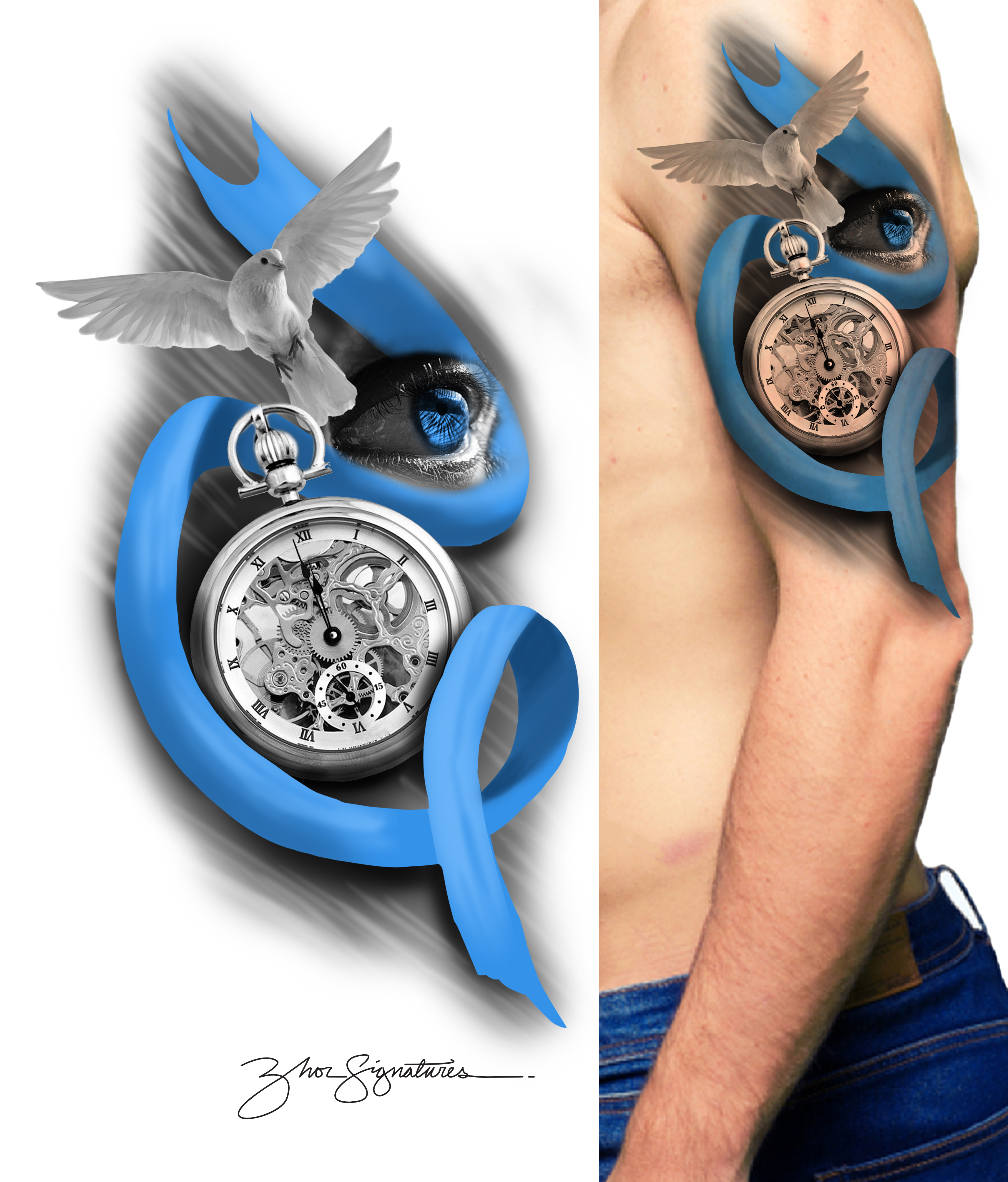 Tattoo Design by Zhor Signatures for this project | Design #27414675