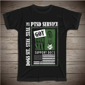 T-shirt Design by Ashraful100 for Got Your Six Support Dogs | Design #27415821