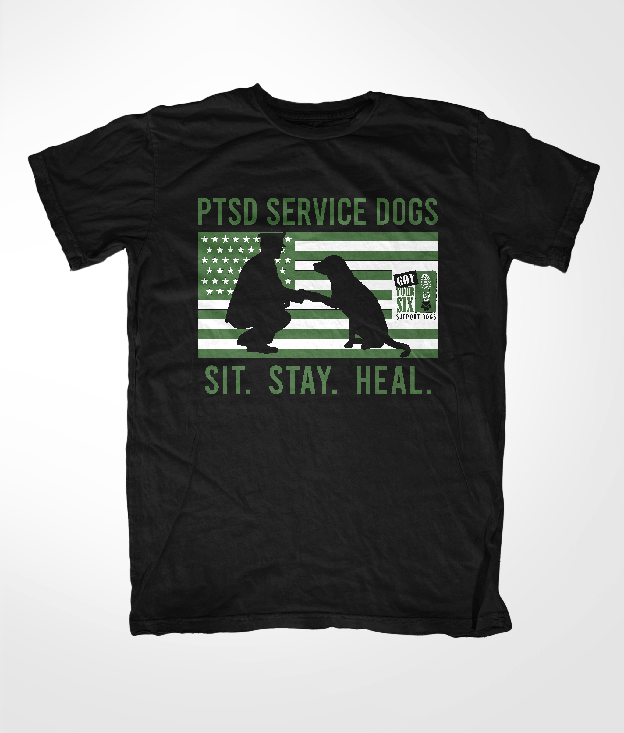 T-Shirt-Design von Sergiy für Got Your Six Support Dogs | Design #27391349