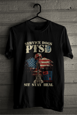 Design de T-shirt par SATHIRA pour Got Your Six Support Dogs | Design : #27412385