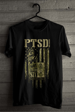 Veteran PTSD Service Dog Fundraising Campaign T-shirt design | T-Shirt-Design von SATHIRA