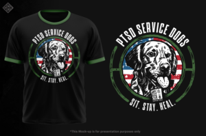 Veteran PTSD Service Dog Fundraising Campaign T-shirt design | T-Shirt-Design von gekgrfx