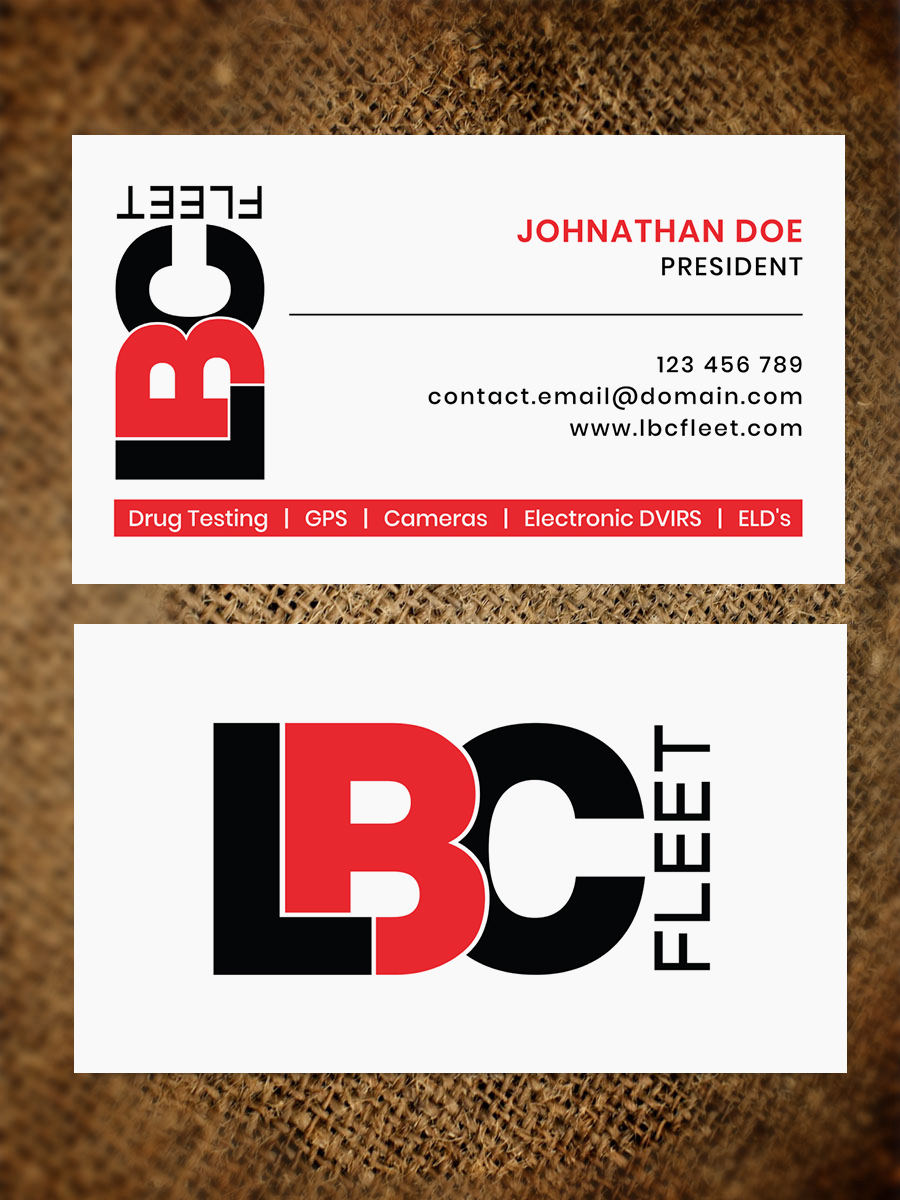Business Card Design by JK18 for LBC Fleet | Design #27386939