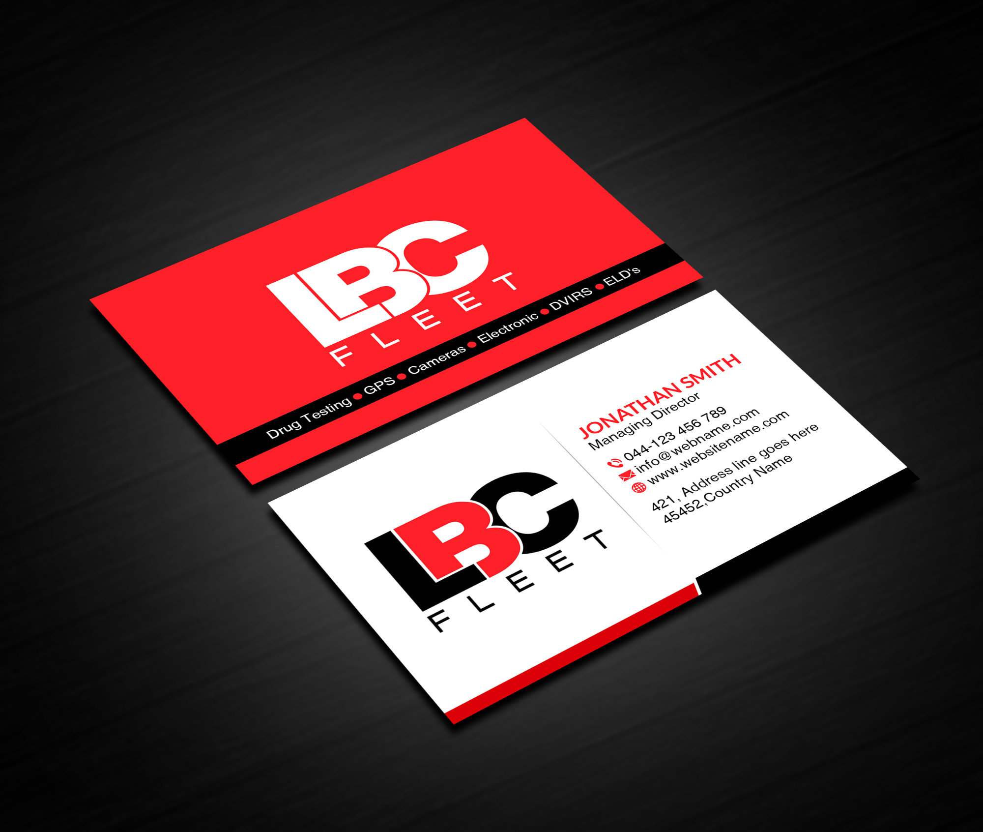 Design de Carte de Visite par Creations Box 2015 pour LBC Fleet | Design #27398649