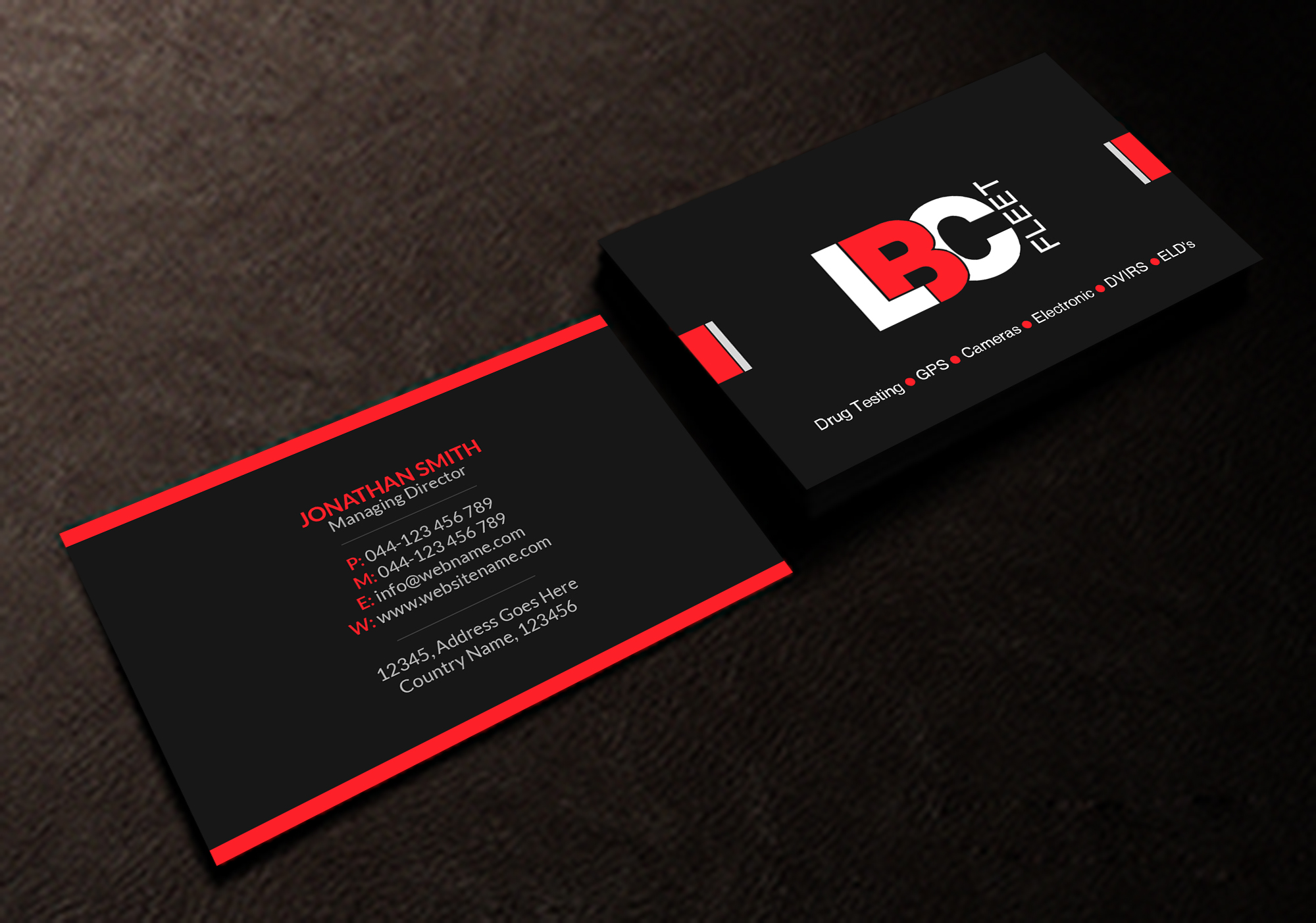 Business Card Design by Creations Box 2015 for LBC Fleet | Design #27398650