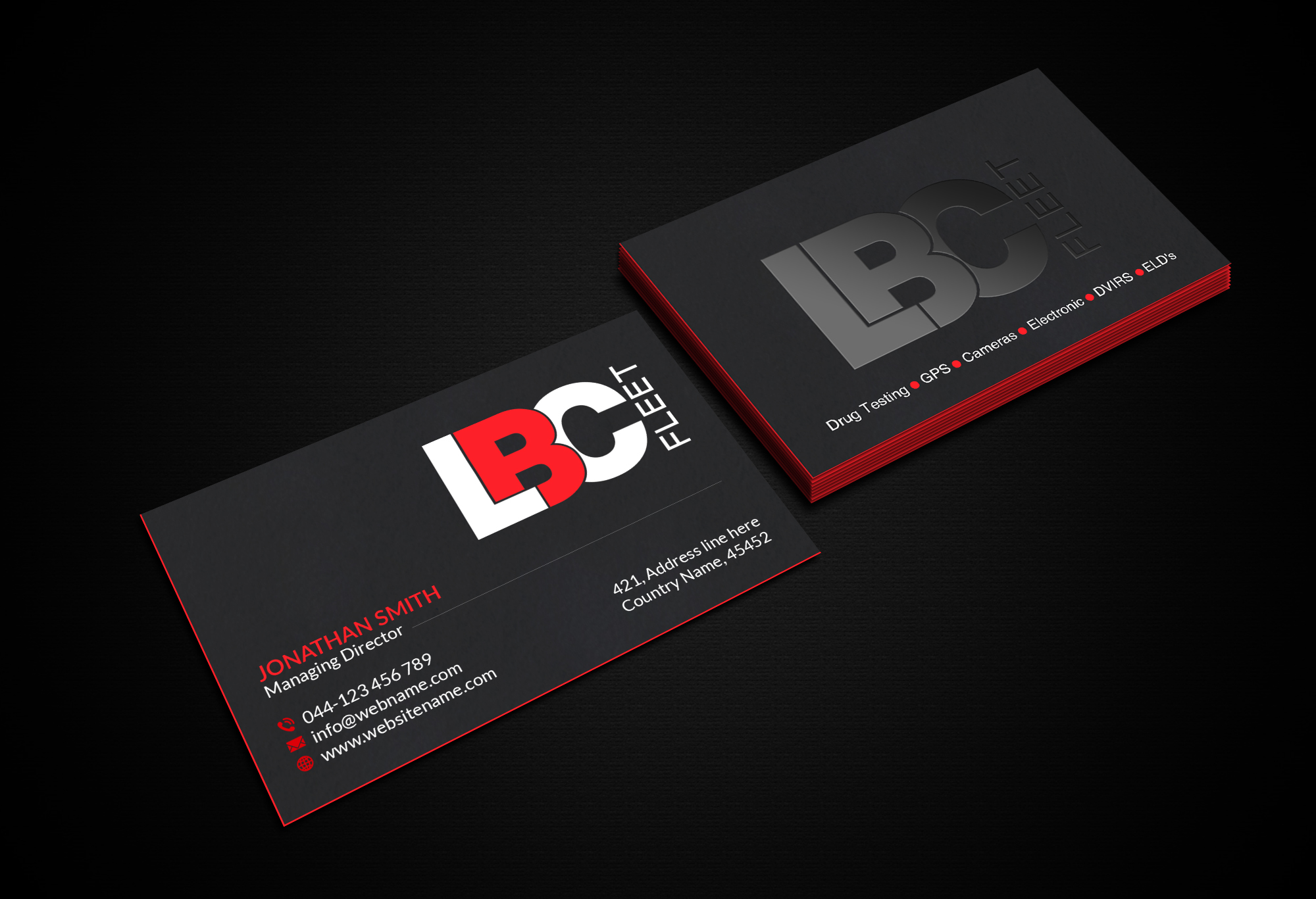 Business Card Design by Creations Box 2015 for LBC Fleet | Design #27398660