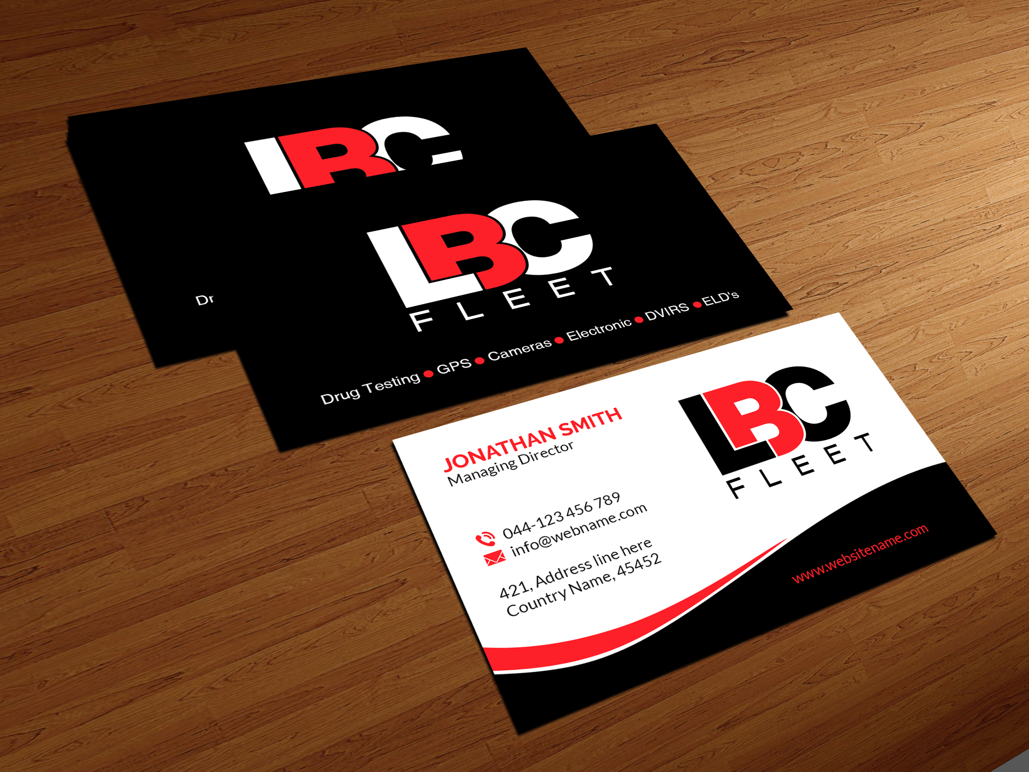 Business Card Design by Creations Box 2015 for LBC Fleet | Design #27398661