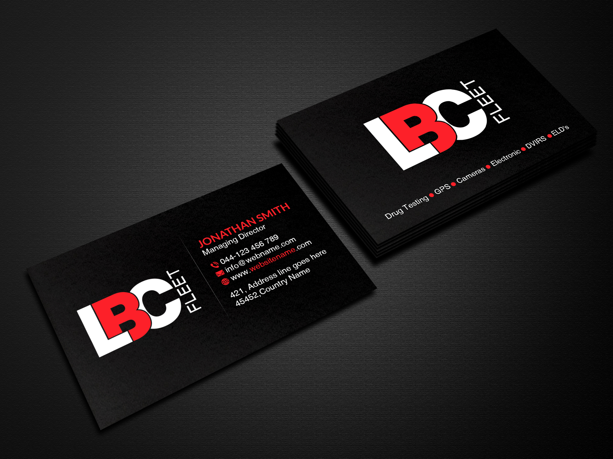 Design de Carte de Visite par Creations Box 2015 pour LBC Fleet | Design #27398671