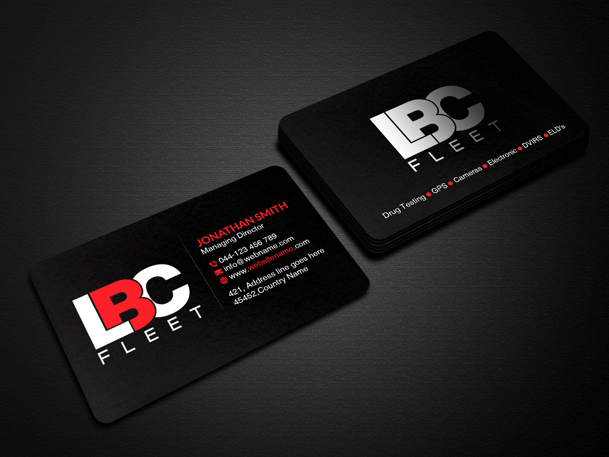 Design de Carte de Visite par Creations Box 2015 pour LBC Fleet | Design #27398672