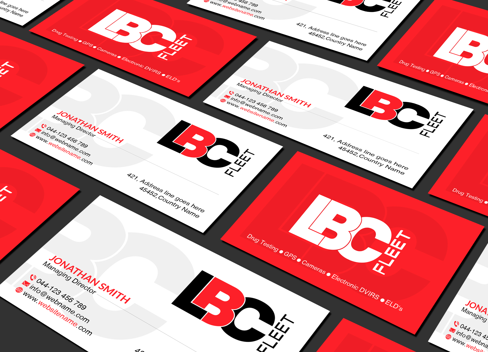 Design de Carte de Visite par Creations Box 2015 pour LBC Fleet | Design #27398691