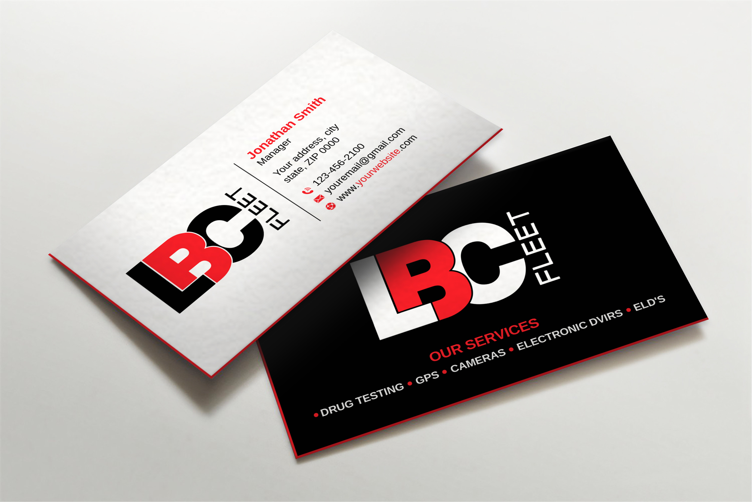 Business Card Design by LAXMI DESIGNHUB for LBC Fleet | Design #27387161