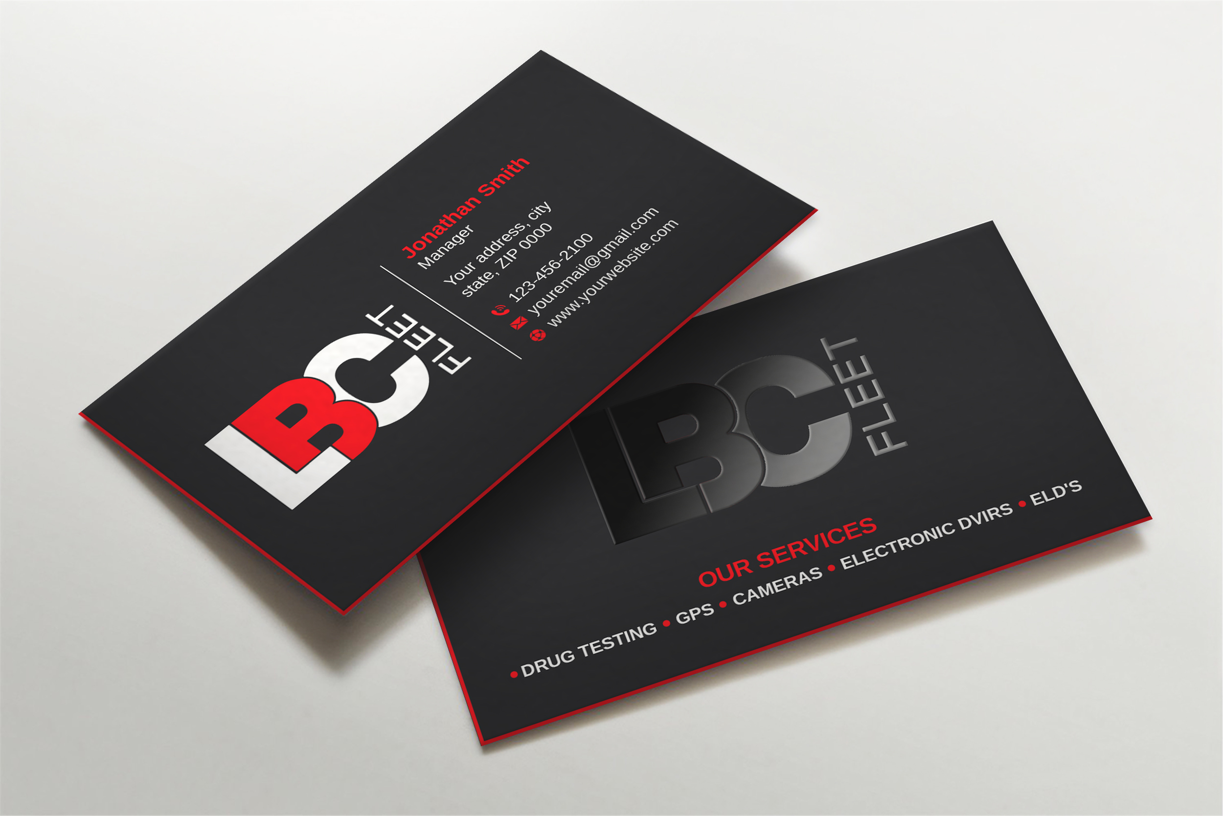 Business Card Design by LAXMI DESIGNHUB for LBC Fleet | Design #27387167