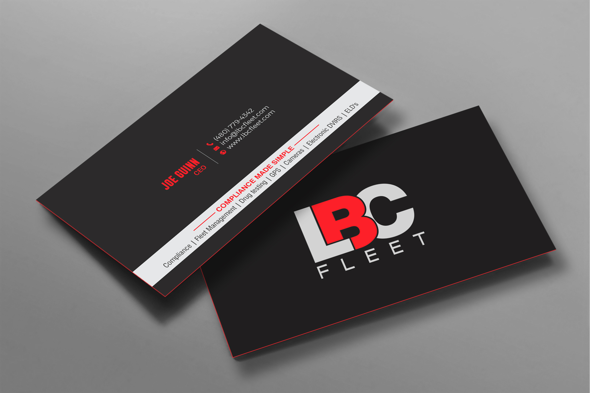 Diseño de Tarjeta de Presentación por chandrayaan.creative para LBC Fleet | Diseño #27387959