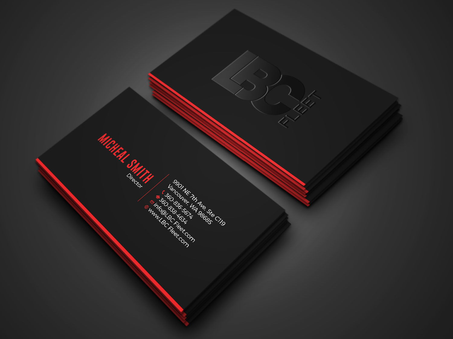 Business Card Design by Tripti Ranjan Gain for LBC Fleet | Design #27392872