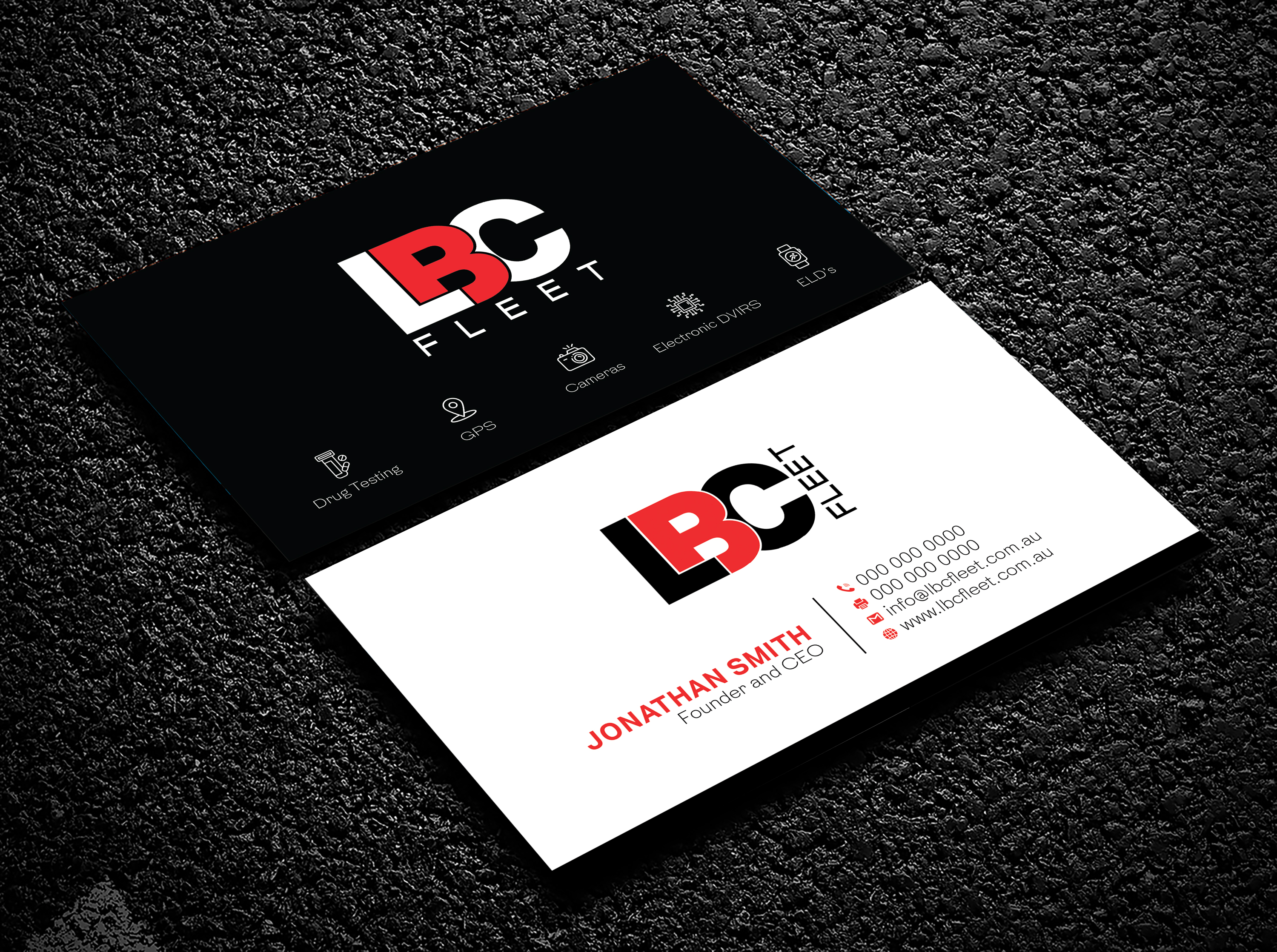 Business Card Design by Bold Pixels for LBC Fleet | Design #27412403
