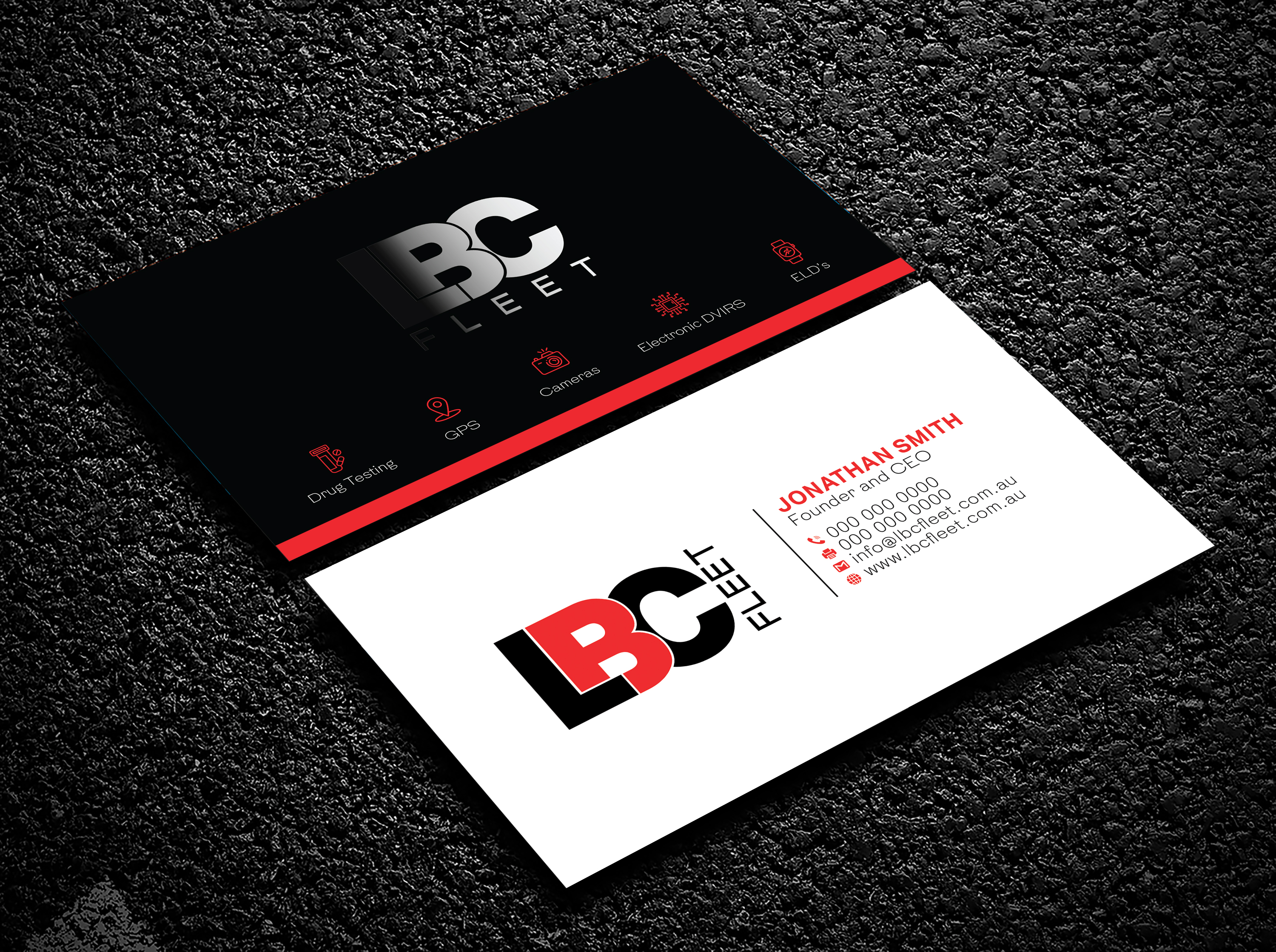Business Card Design by Bold Pixels for LBC Fleet | Design #27425476