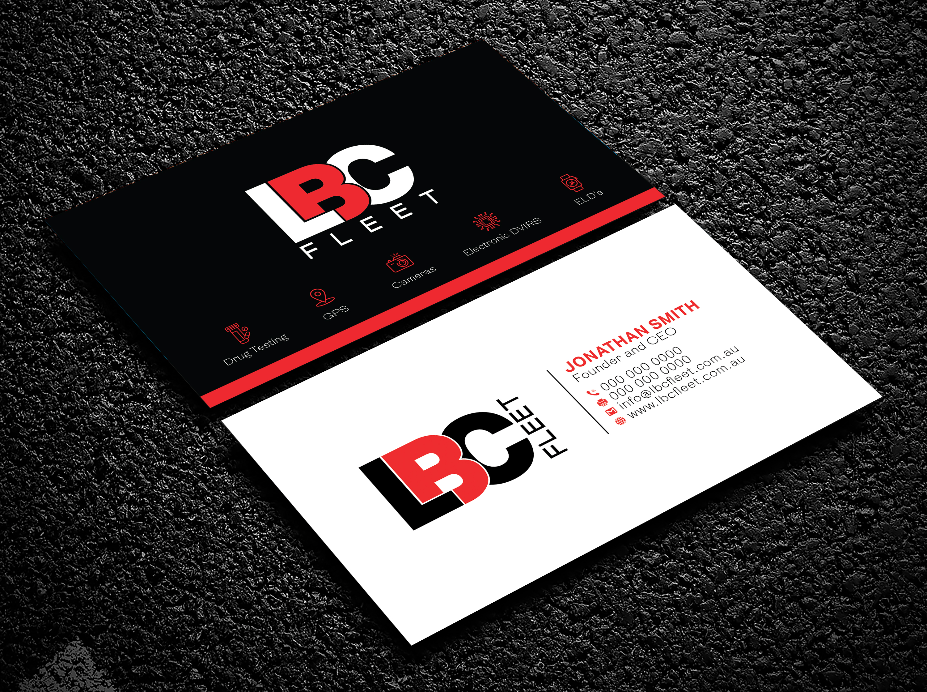 Business Card Design by Bold Pixels for LBC Fleet | Design #27425477