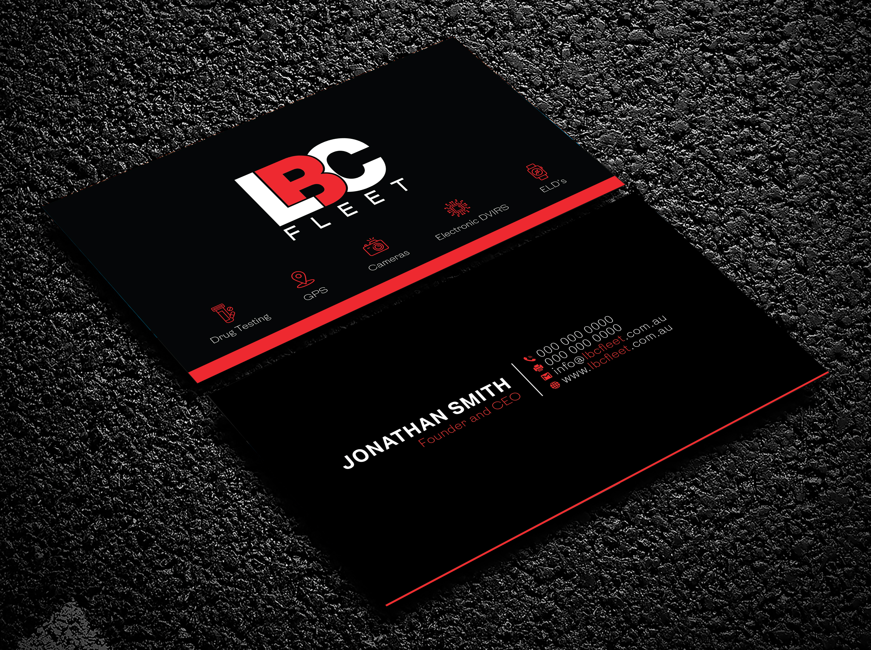 Business Card Design by Bold Pixels for LBC Fleet | Design #27425584