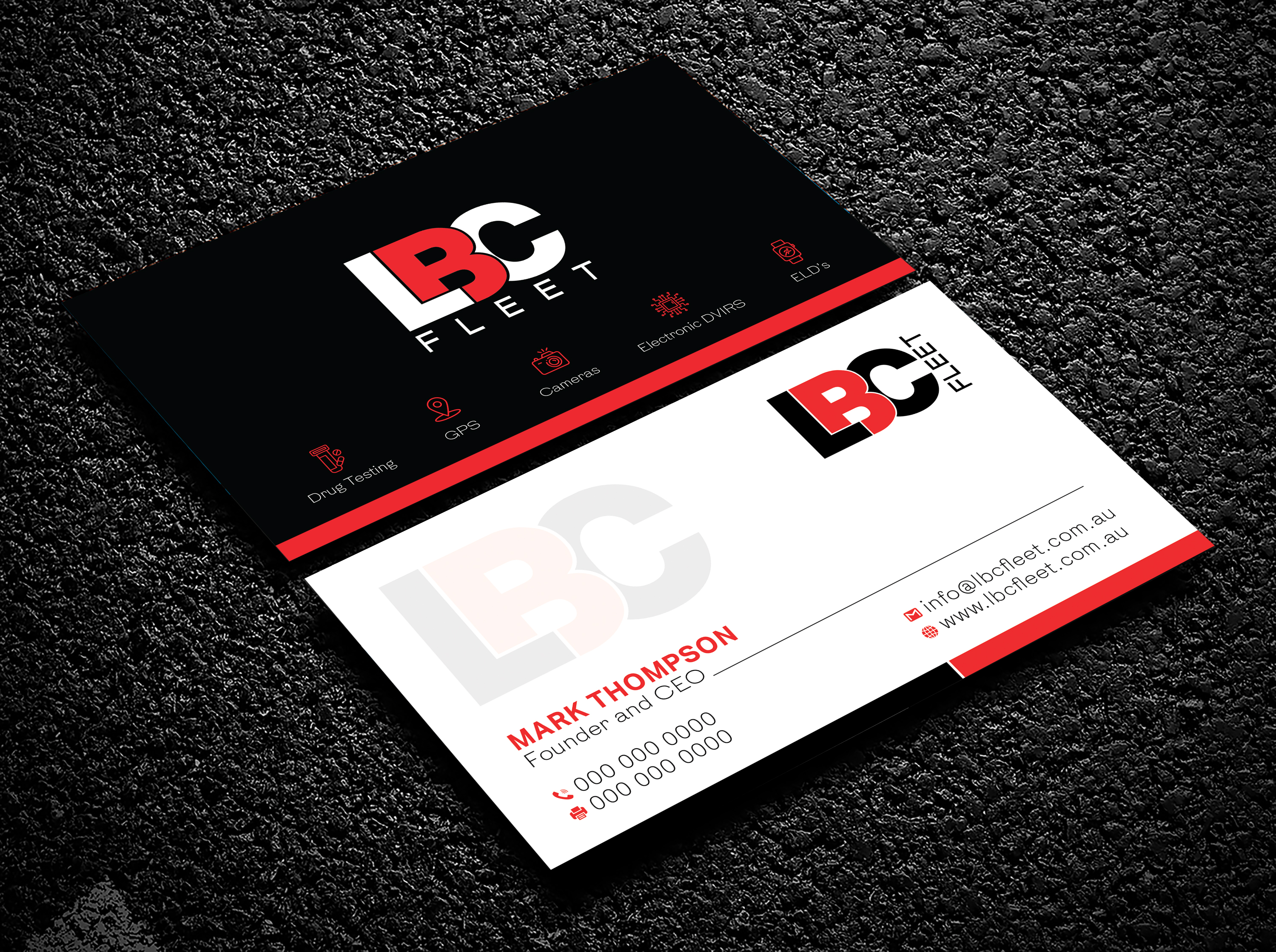 Business Card Design by Bold Pixels for LBC Fleet | Design #27425644