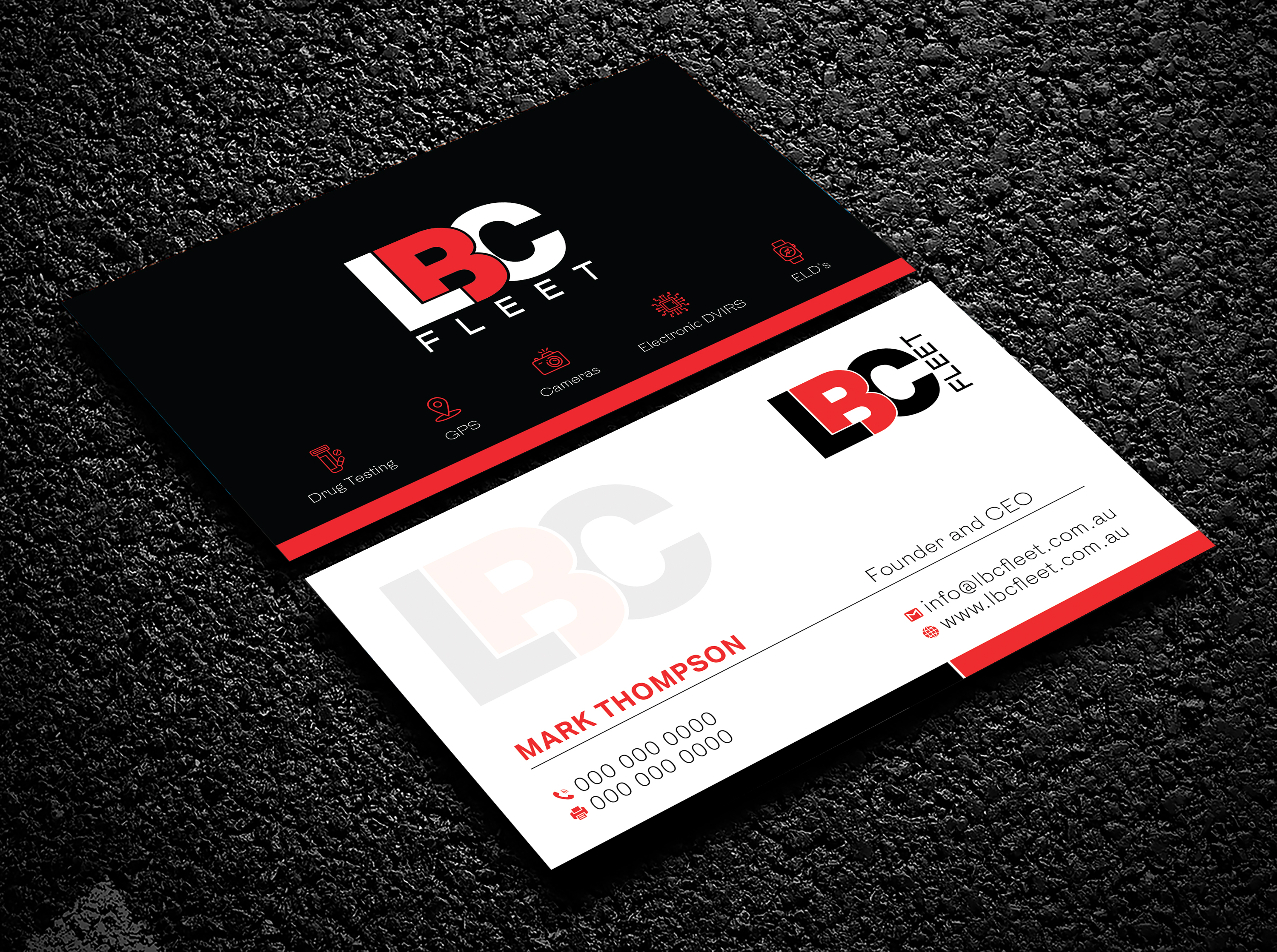 Business Card Design by Bold Pixels for LBC Fleet | Design #27425673