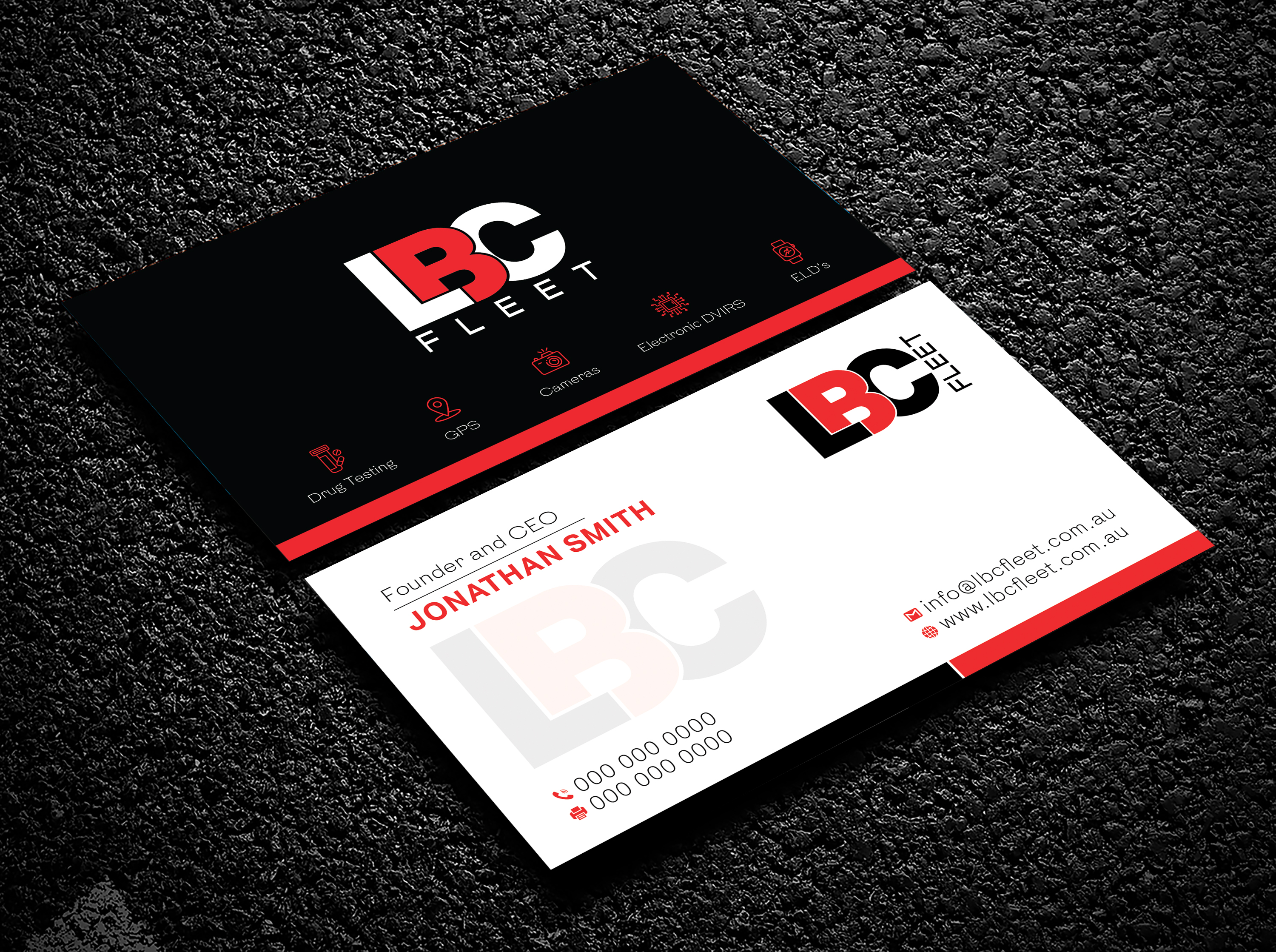 Business Card Design by Bold Pixels for LBC Fleet | Design #27425692