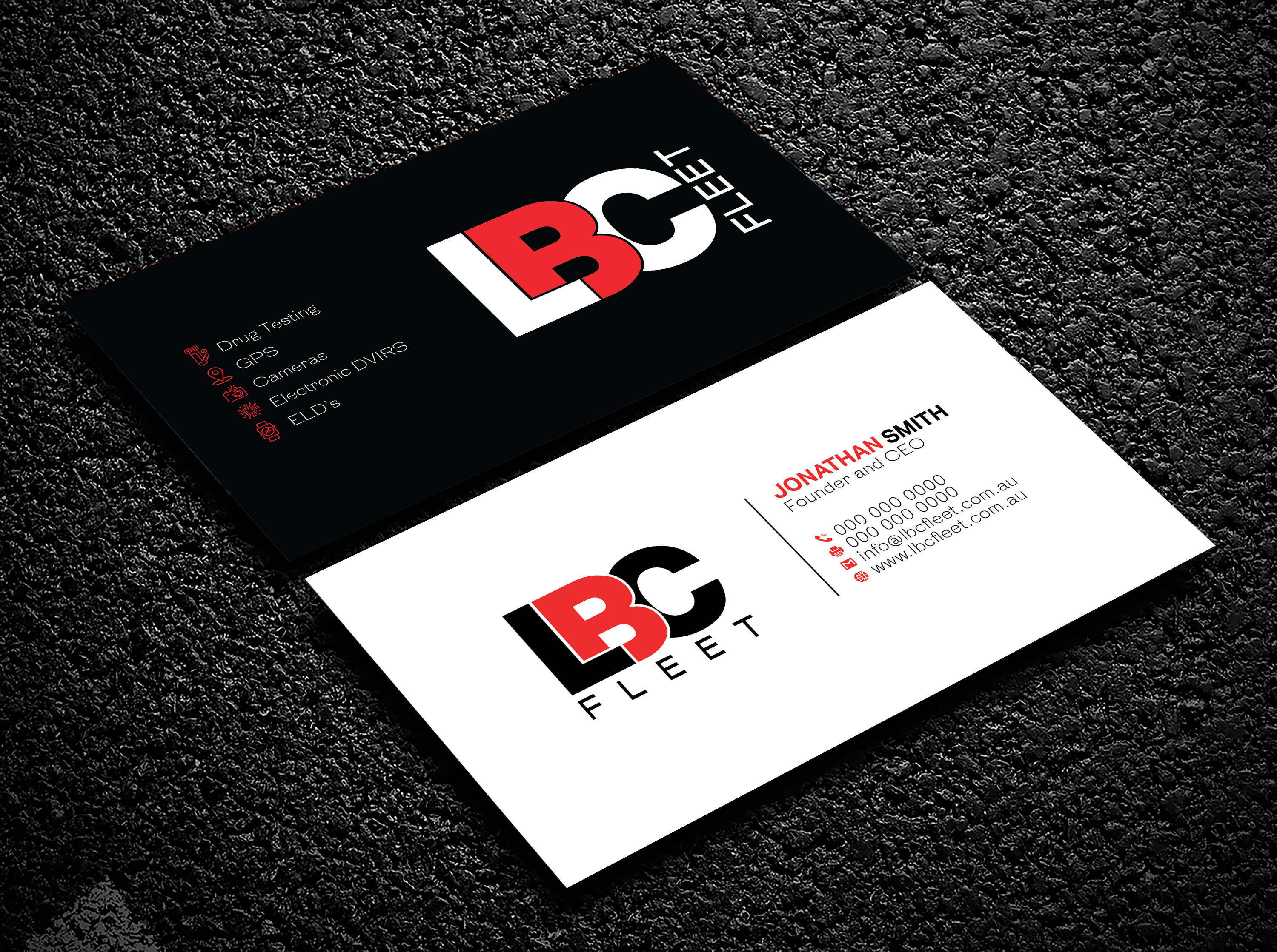 Business Card Design by Bold Pixels for LBC Fleet | Design #27425772
