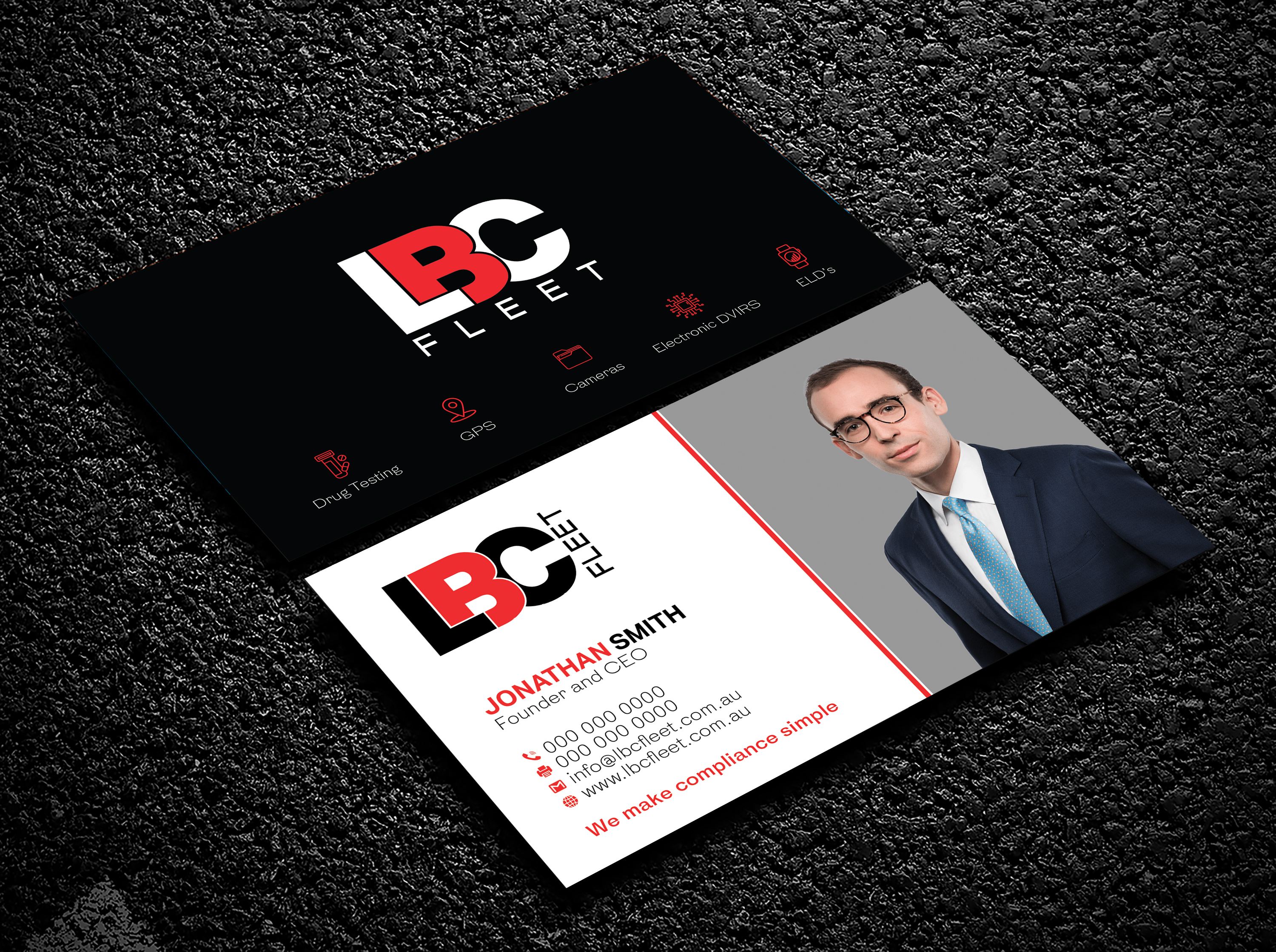 Business Card Design by Bold Pixels for LBC Fleet | Design #27430410