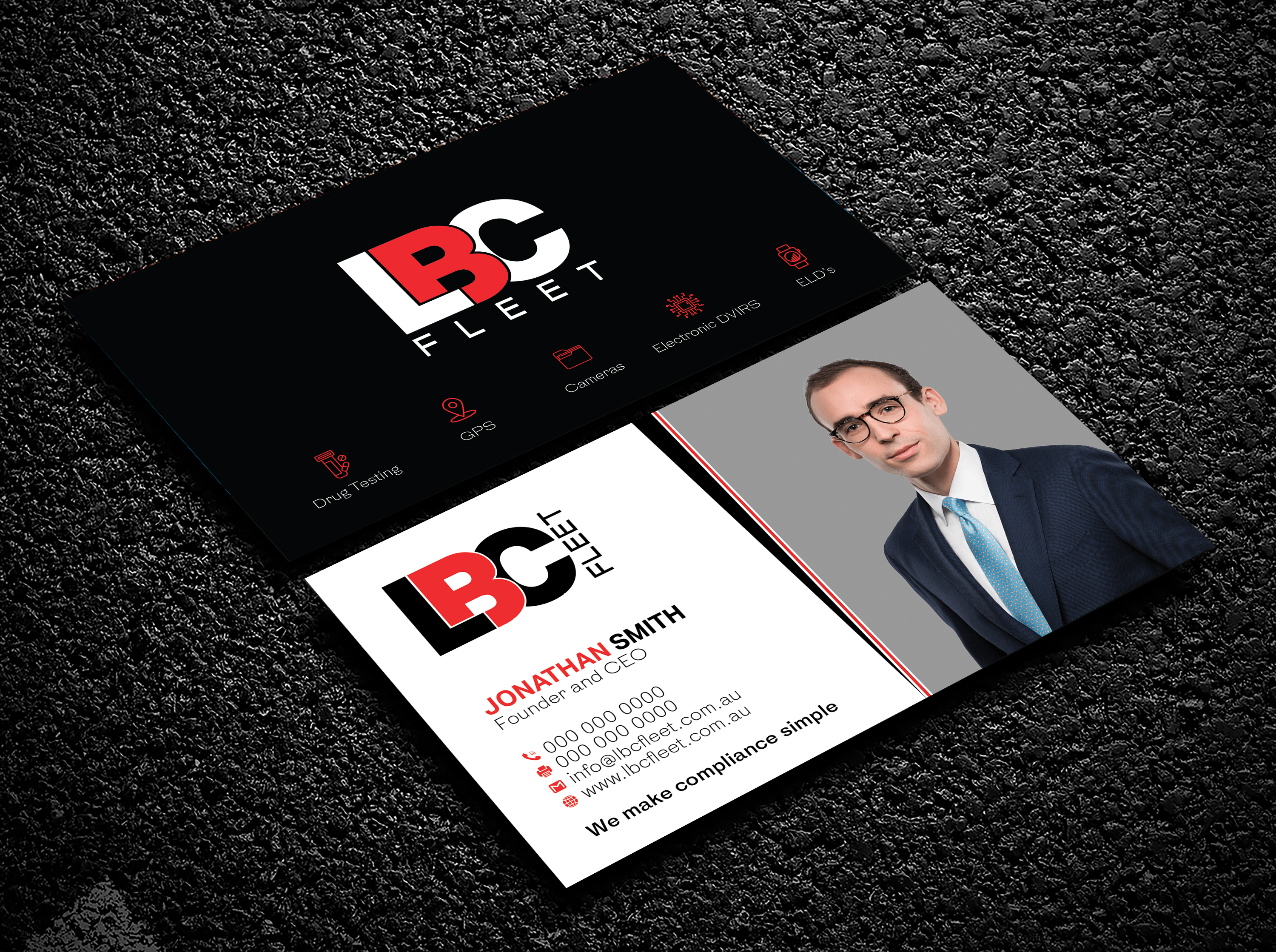 Business Card Design by Bold Pixels for LBC Fleet | Design #27430411