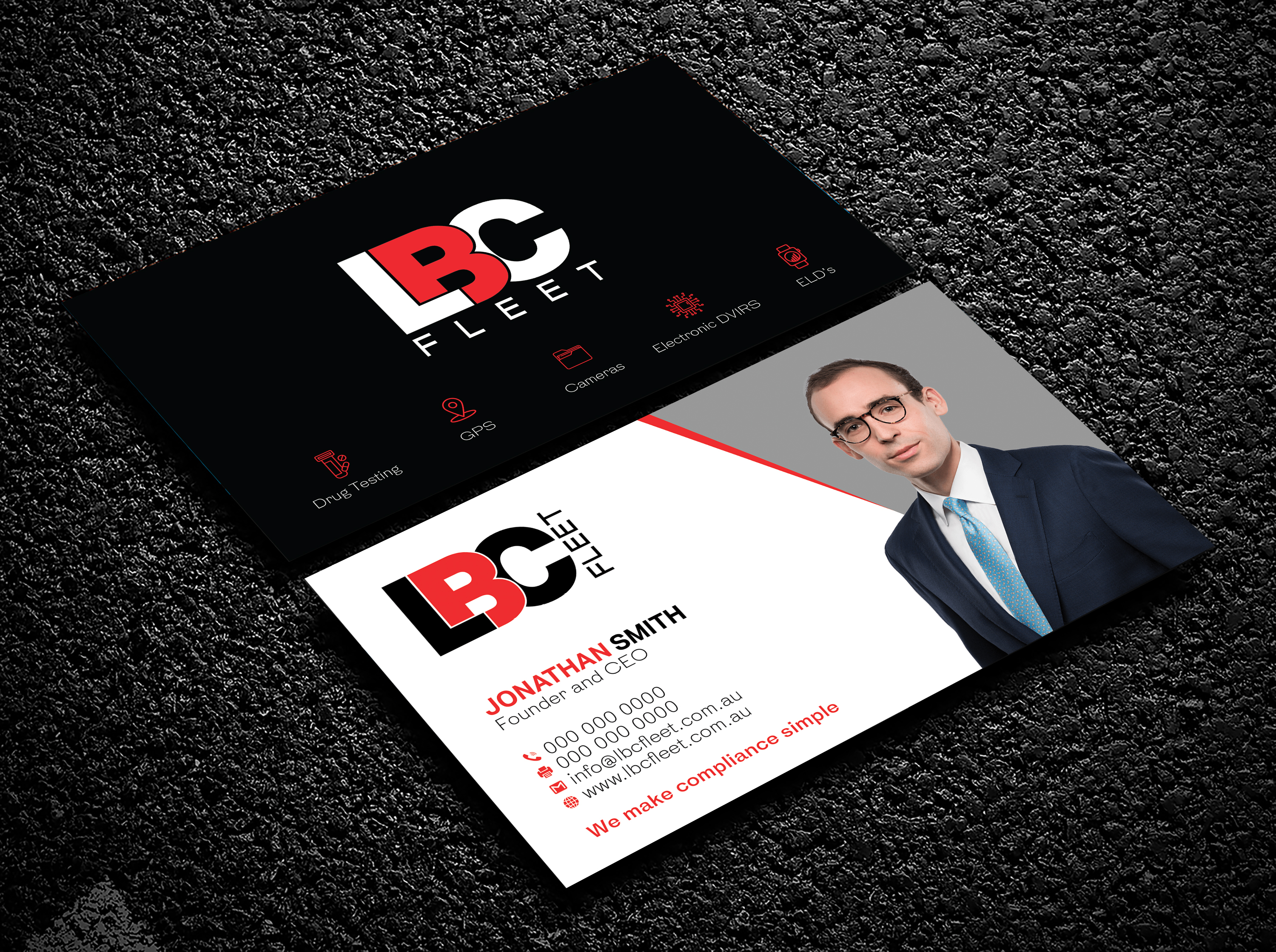 Business Card Design by Bold Pixels for LBC Fleet | Design #27430458