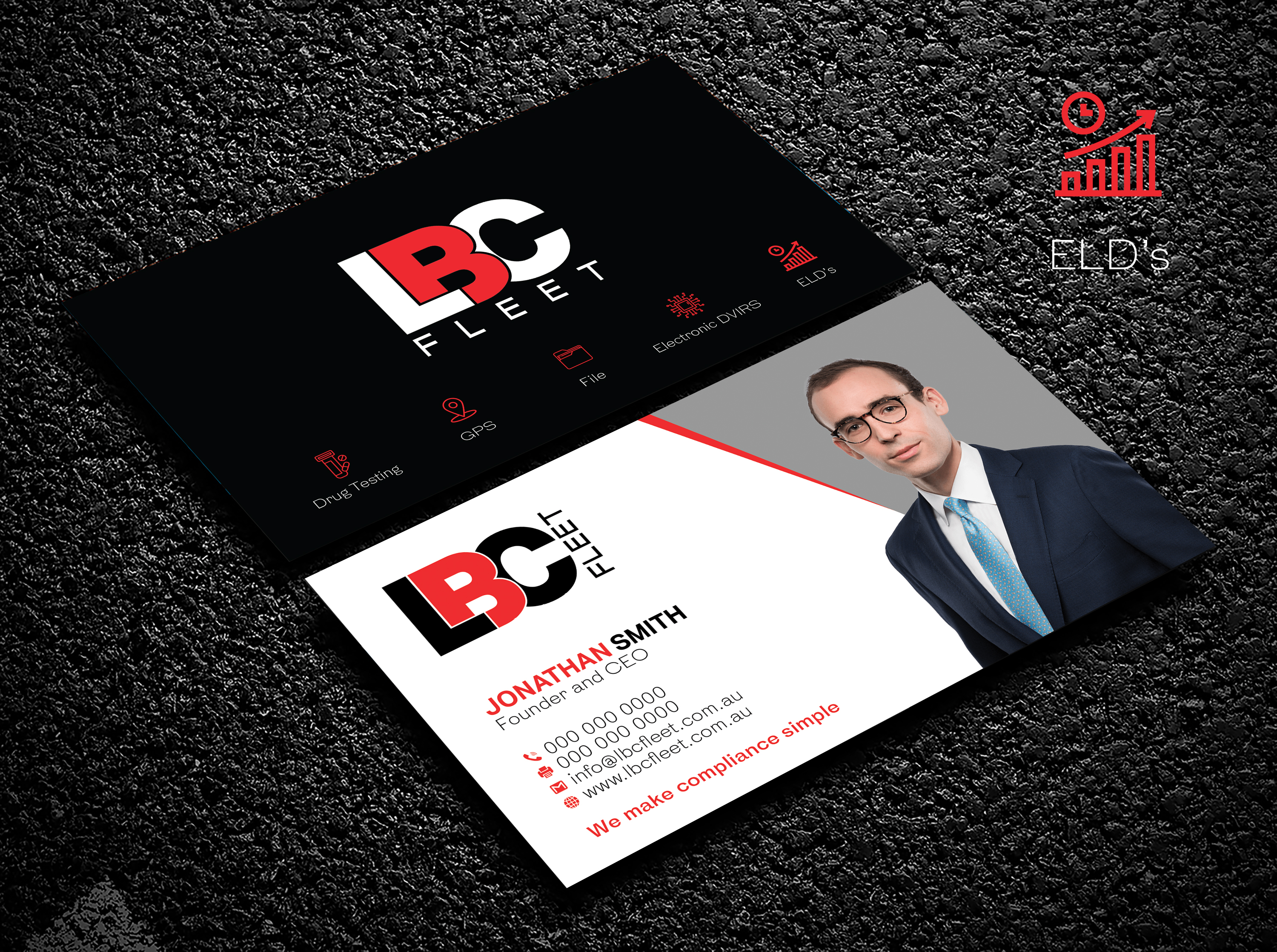 Business Card Design by Bold Pixels for LBC Fleet | Design #27431587