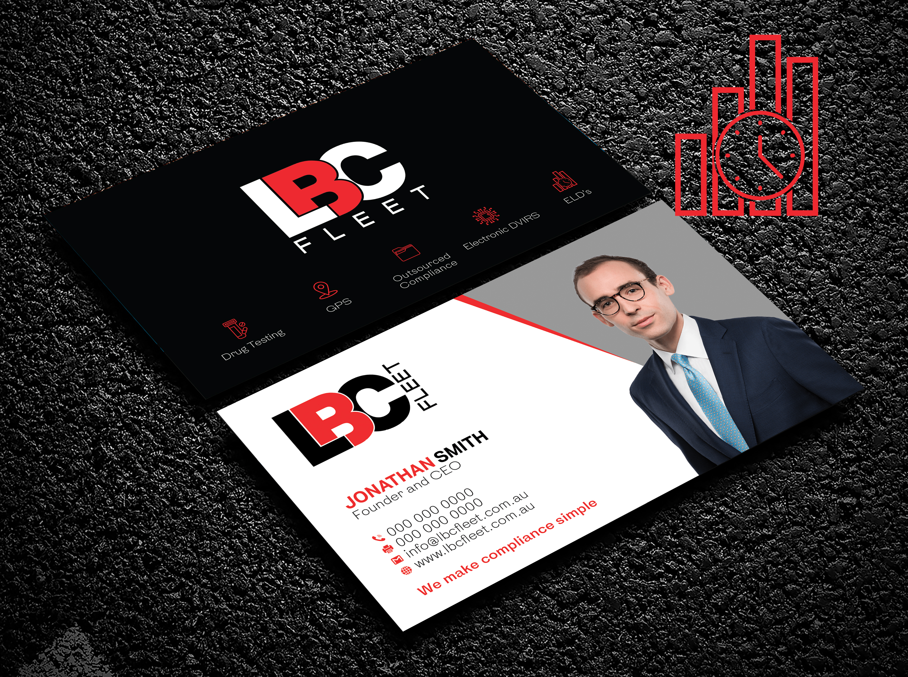 Business Card Design by Bold Pixels for LBC Fleet | Design #27431715
