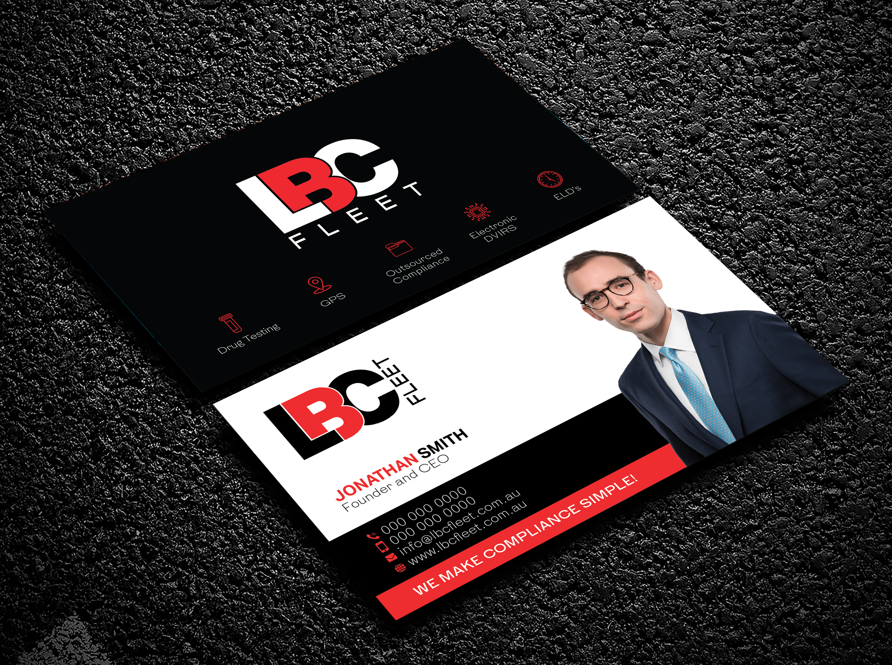 Business Card Design by Bold Pixels for LBC Fleet | Design: #27432975