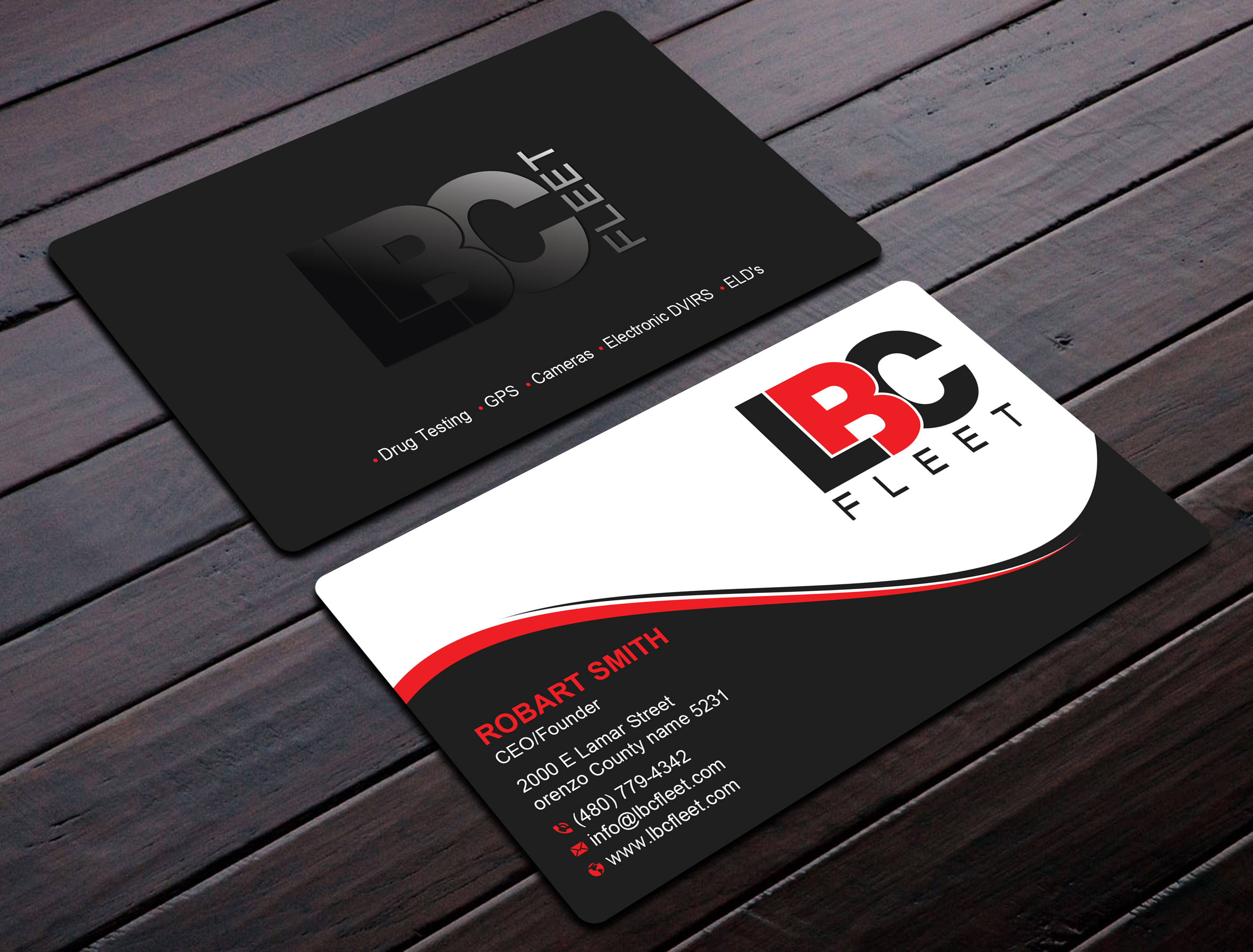 Business Card Design by Uttom 2 for LBC Fleet | Design #27395495