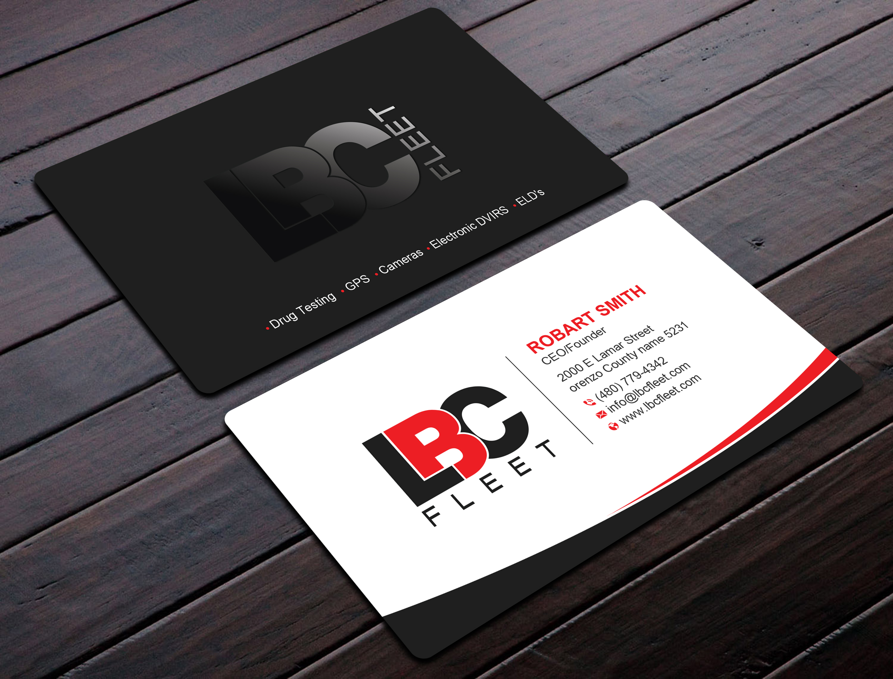 Business Card Design by Uttom 2 for LBC Fleet | Design #27395497