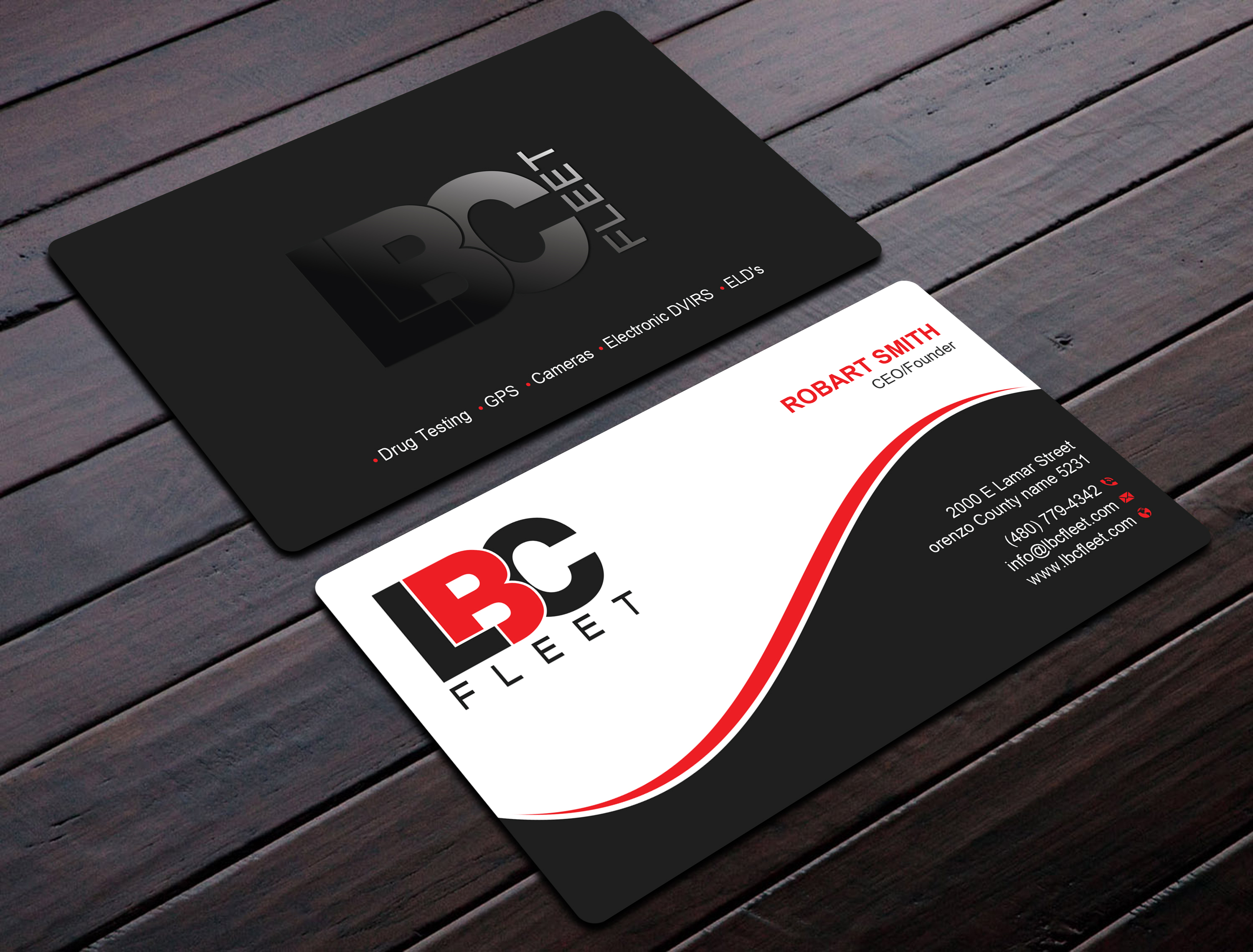 Business Card Design by Uttom 2 for LBC Fleet | Design #27395498