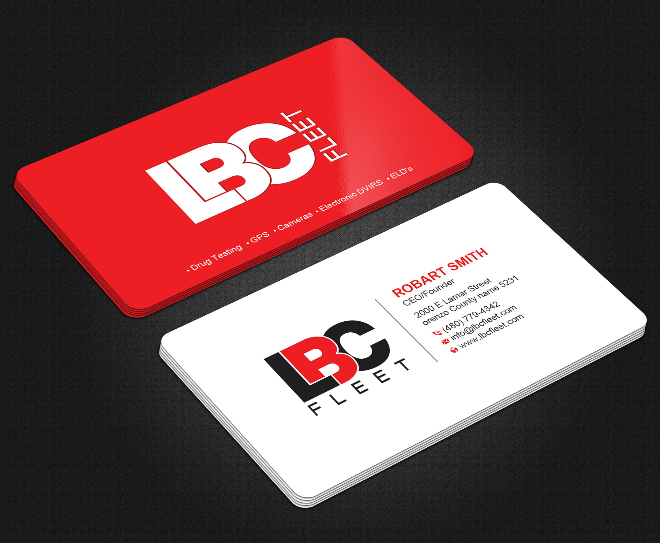Business Card Design by Uttom 2 for LBC Fleet | Design #27395516